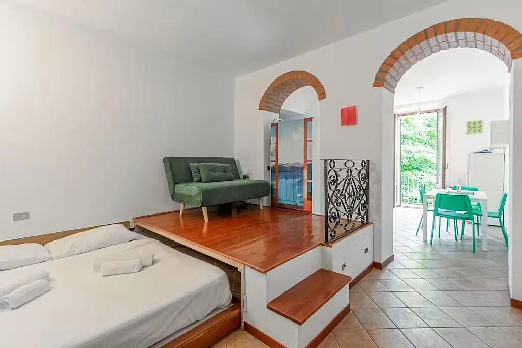 Bedroom; natural light, tile floor