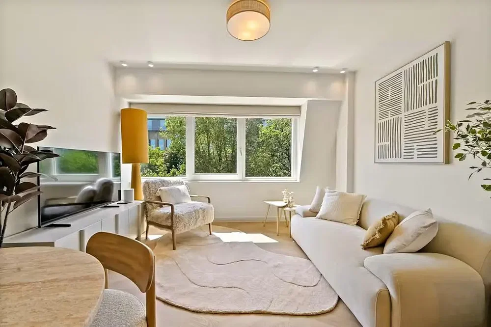 Salon; lumière naturelle, style moderne