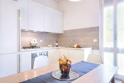 Kuchyně; kuchyňské spotřebiče, přirozené světlo, moderní styl