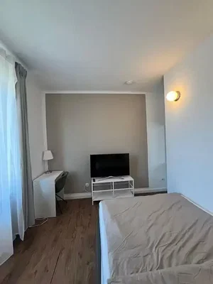 Camera da letto; pavimento in legno, luce naturale