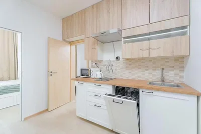 Kitchen; kitchen appliances, natural light