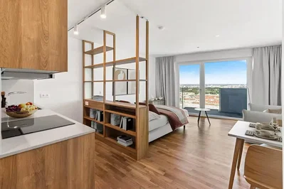 Autre; électroménager, parquet, lumière naturelle, style moderne, vue