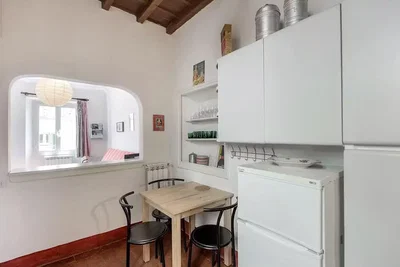 Kitchen; wood floor, tile floor, natural light