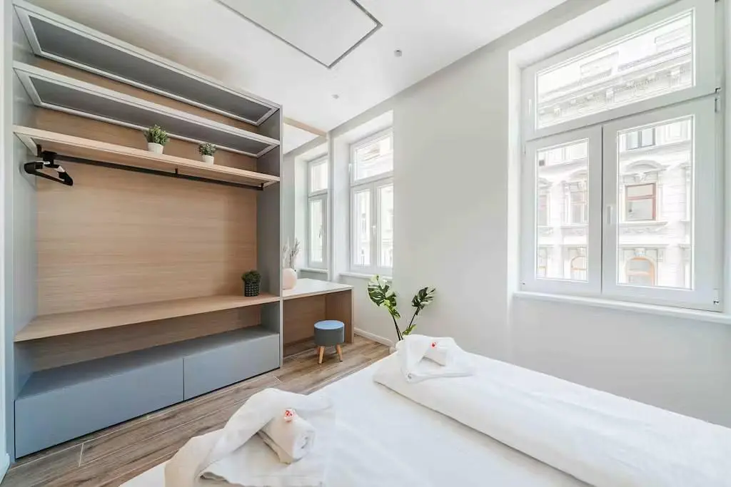Bedroom; natural light, wood floor