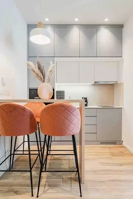 Kitchen; kitchen appliances, wood floor, natural light, modern style, renovated