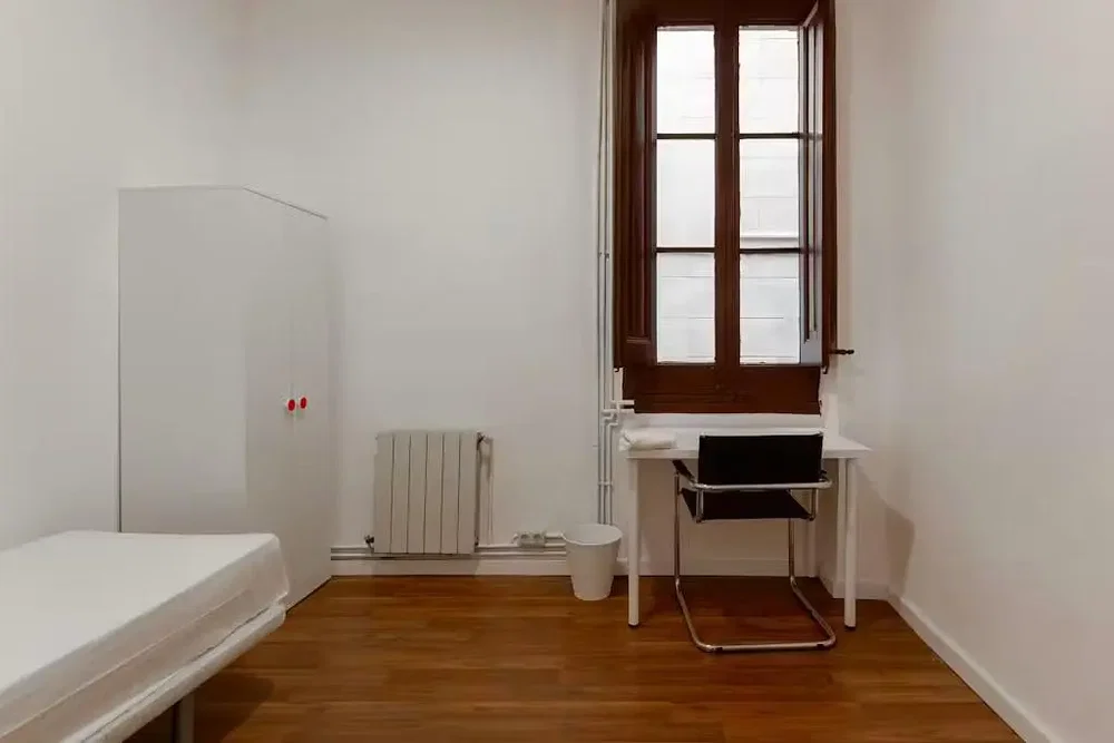 Bedroom; wood floor, natural light