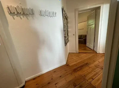 Cloakroom; wood floor