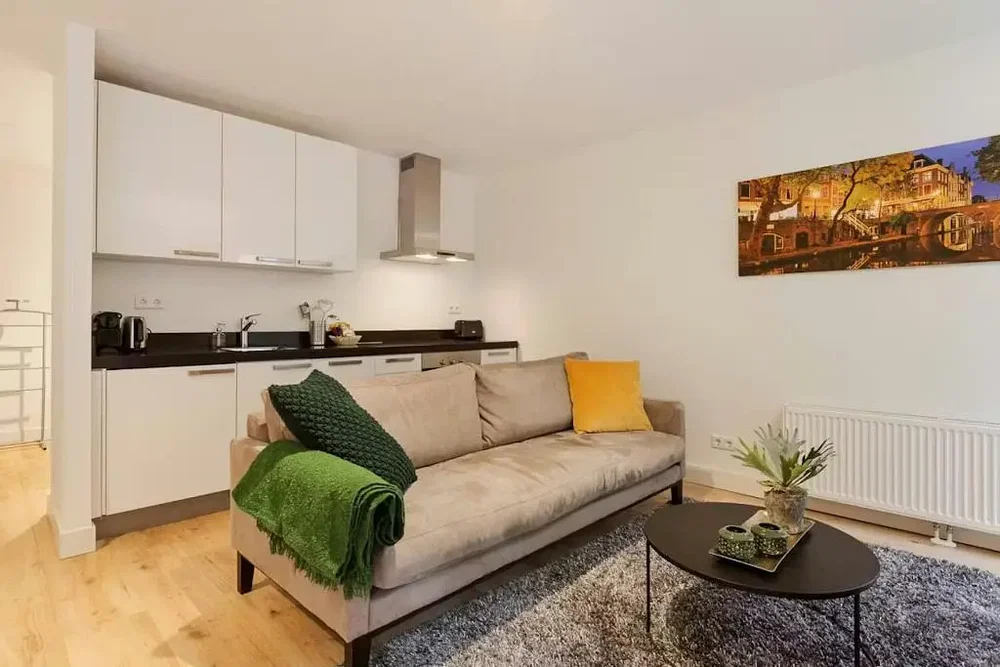 Salon; parquet, lumière naturelle, style moderne