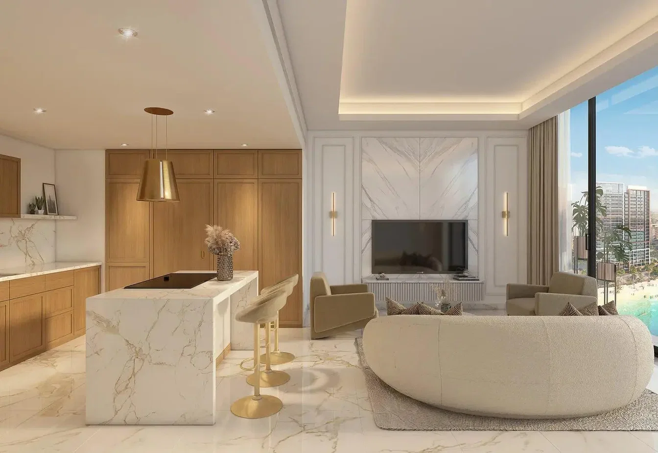 Mutfak; manzara, mutfak aletleri, doğal ışık, modern stil, fayans zemin