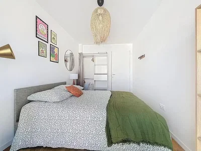 Quarto; luz natural, estilo moderno