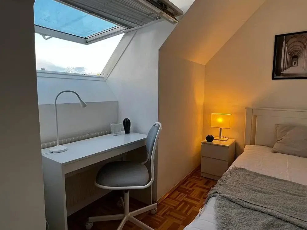 Bedroom; natural light, wood floor