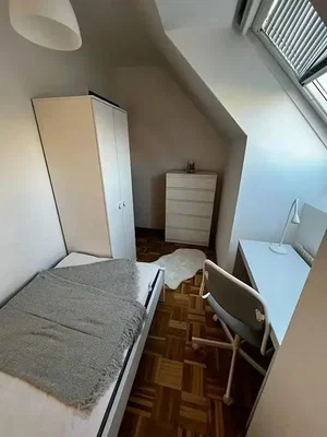 Bedroom; wood floor, natural light
