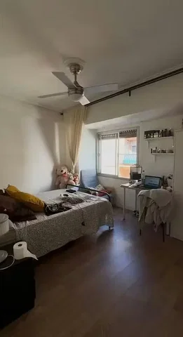 Bedroom; wood floor, natural light
