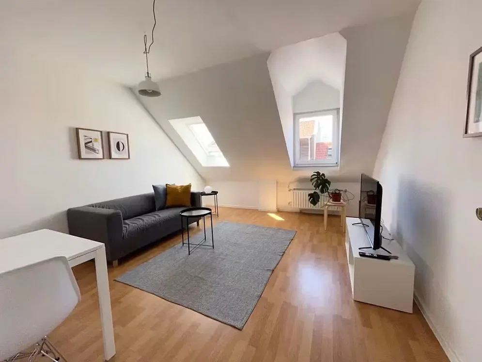 Living room; wood floor, natural light