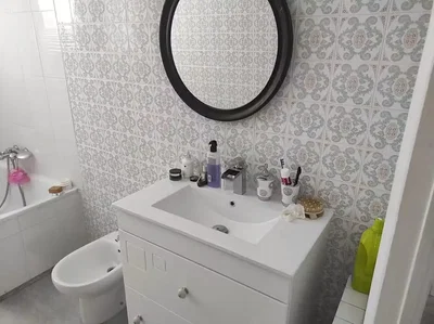 Bathroom; tile floor, natural light, renovated