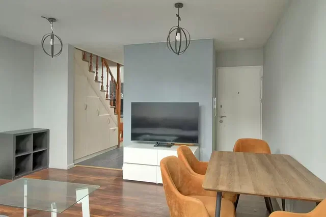 Living room; wood floor, natural light