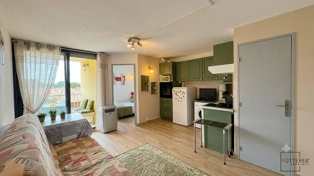 Salon; électroménager, parquet, lumière naturelle, vue
