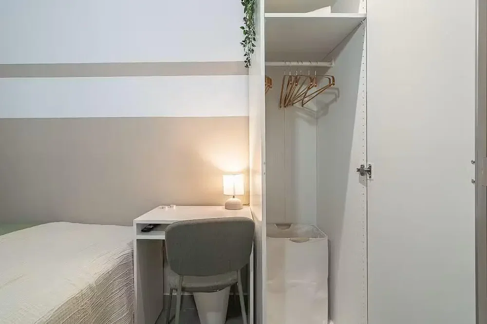 Bedroom; natural light, wood floor