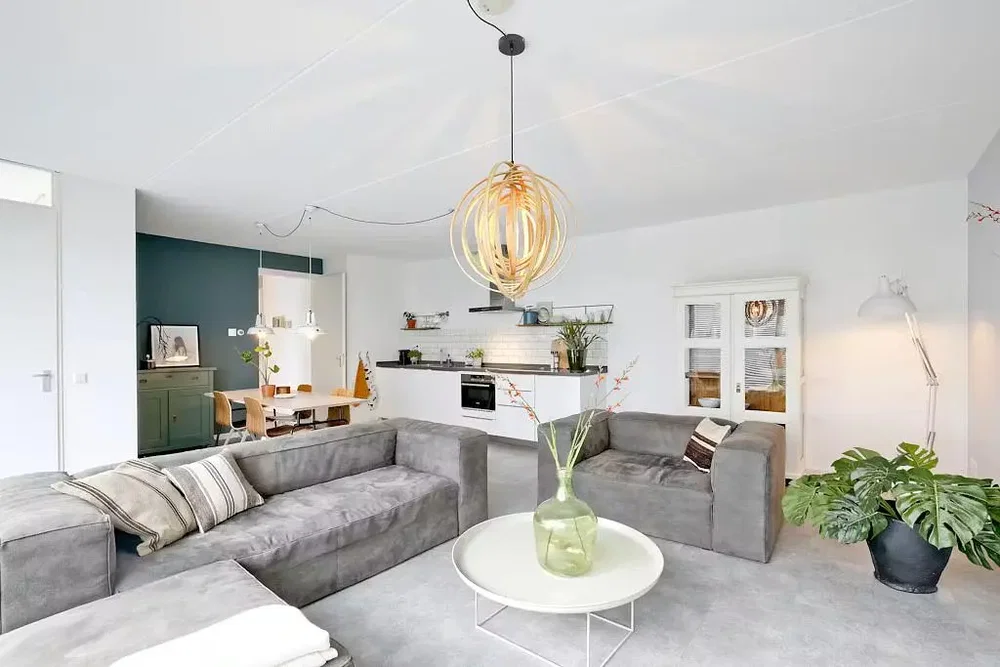 Living room; natural light, modern style, wood floor