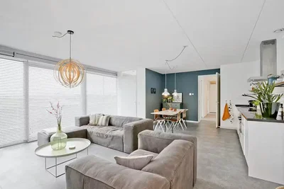 Living room; natural light, modern style, tile floor