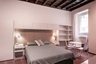 Schlafzimmer; fliesenboden, tageslicht, moderner stil