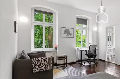 Living room; natural light, wood floor