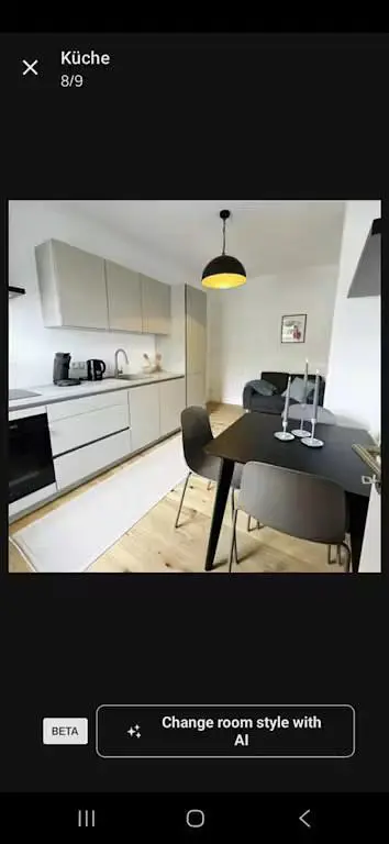 Kitchen; kitchen appliances, tile floor, natural light