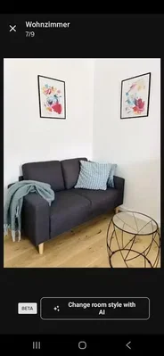 Living room; wood floor, modern style, natural light