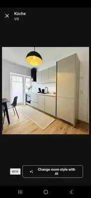 Kitchen; kitchen appliances, natural light, wood floor