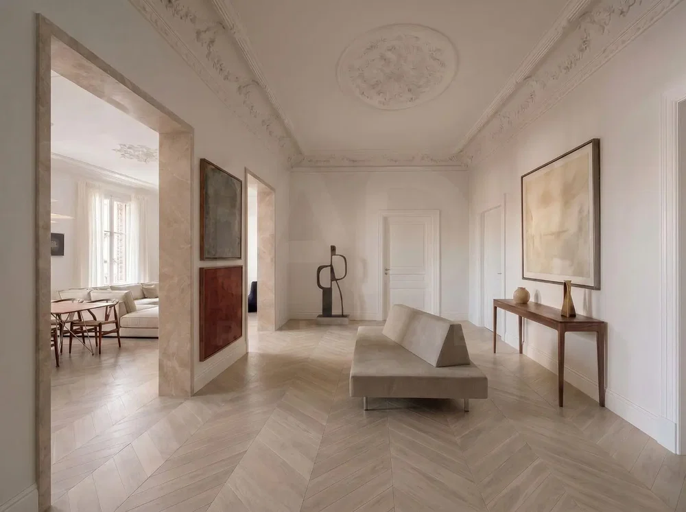 Wohnzimmer; tageslicht, hohe decken, renoviert, moderner stil