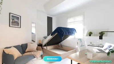 Camera da letto; luce naturale, stile moderno
