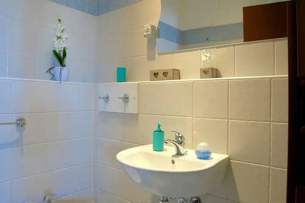 Toilette; pavimento in piastrelle