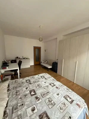 Bedroom; wood floor, natural light