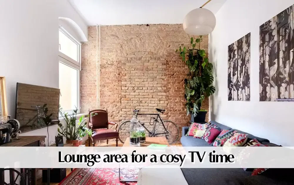 Living room; natural light, rustic style