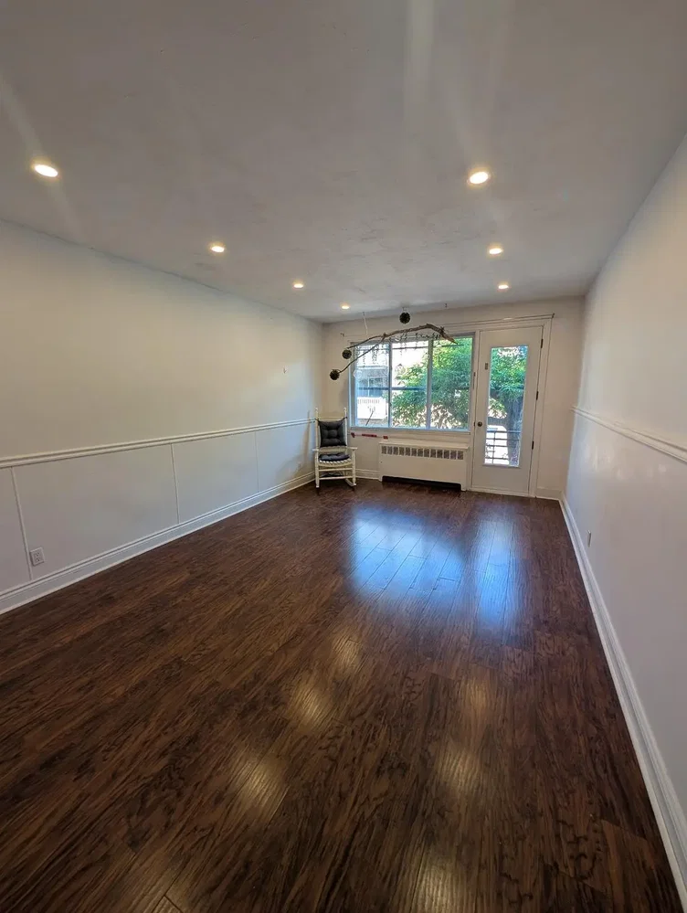 Living room; wood floor, natural light