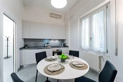 Kuchyně; kuchyňské spotřebiče, přirozené světlo, moderní styl