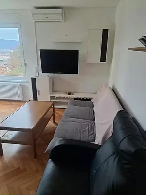 Soggiorno; vista, pavimento in legno, luce naturale