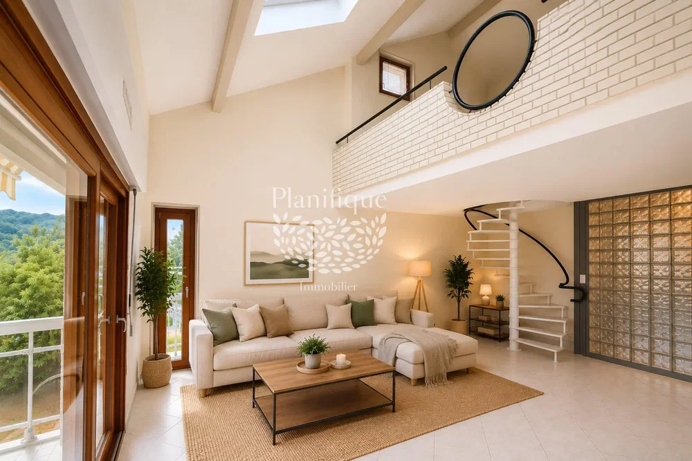 Wohnzimmer; blick, hohe decken, tageslicht, moderner stil