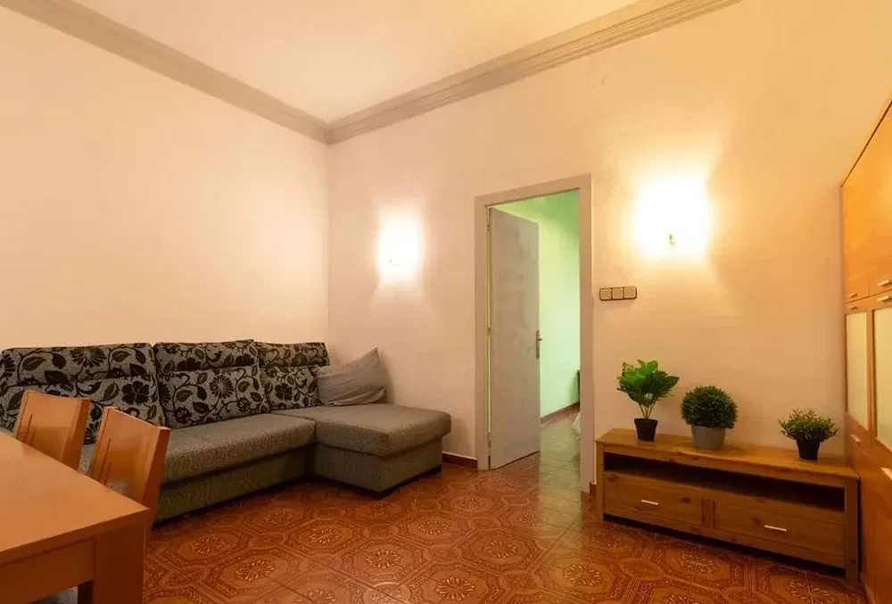 Living room; tile floor, natural light