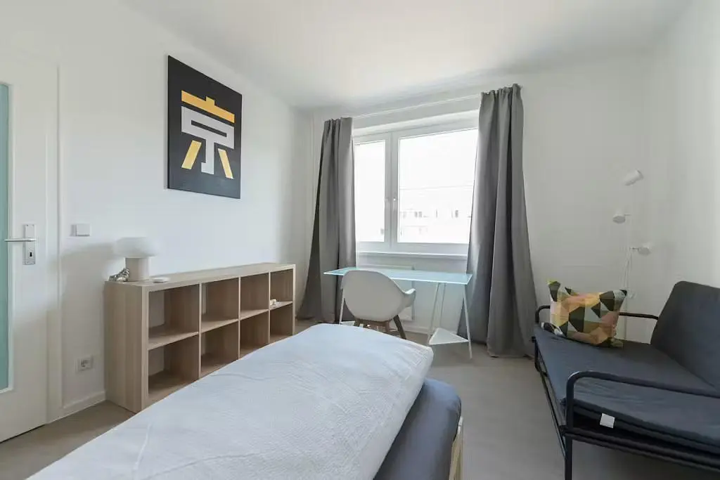 Schlafzimmer; tageslicht, moderner stil