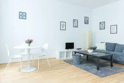 Living room; wood floor, natural light
