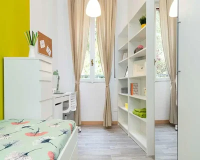 Schlafzimmer; tageslicht, holzboden, moderner stil
