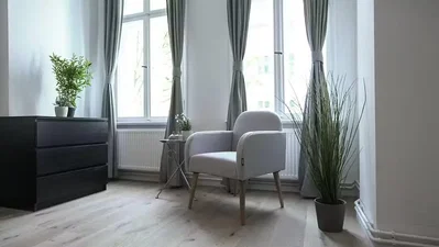 Living room; wood floor, natural light