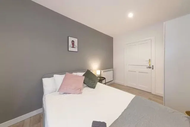 Bedroom; wood floor, natural light