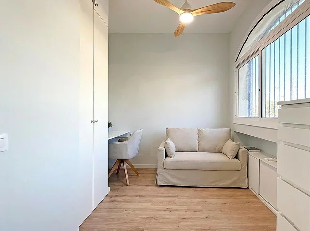 Living room; wood floor, natural light