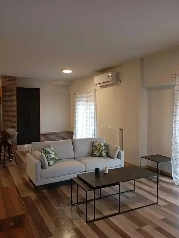 Living room; wood floor, natural light