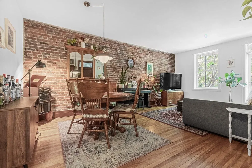 Living room; wood floor, natural light