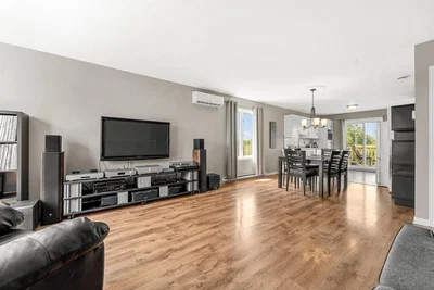 Living room; wood floor, natural light
