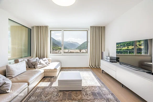 Living room; view, natural light, modern style, wood floor