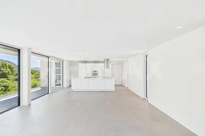 Salon; vue, électroménager, lumière naturelle, carrelage, style moderne